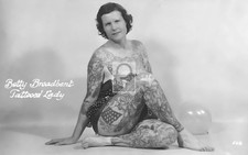 Betty Broadbent Tattoo Body Art Lady Woman Circus Performer - Reprint