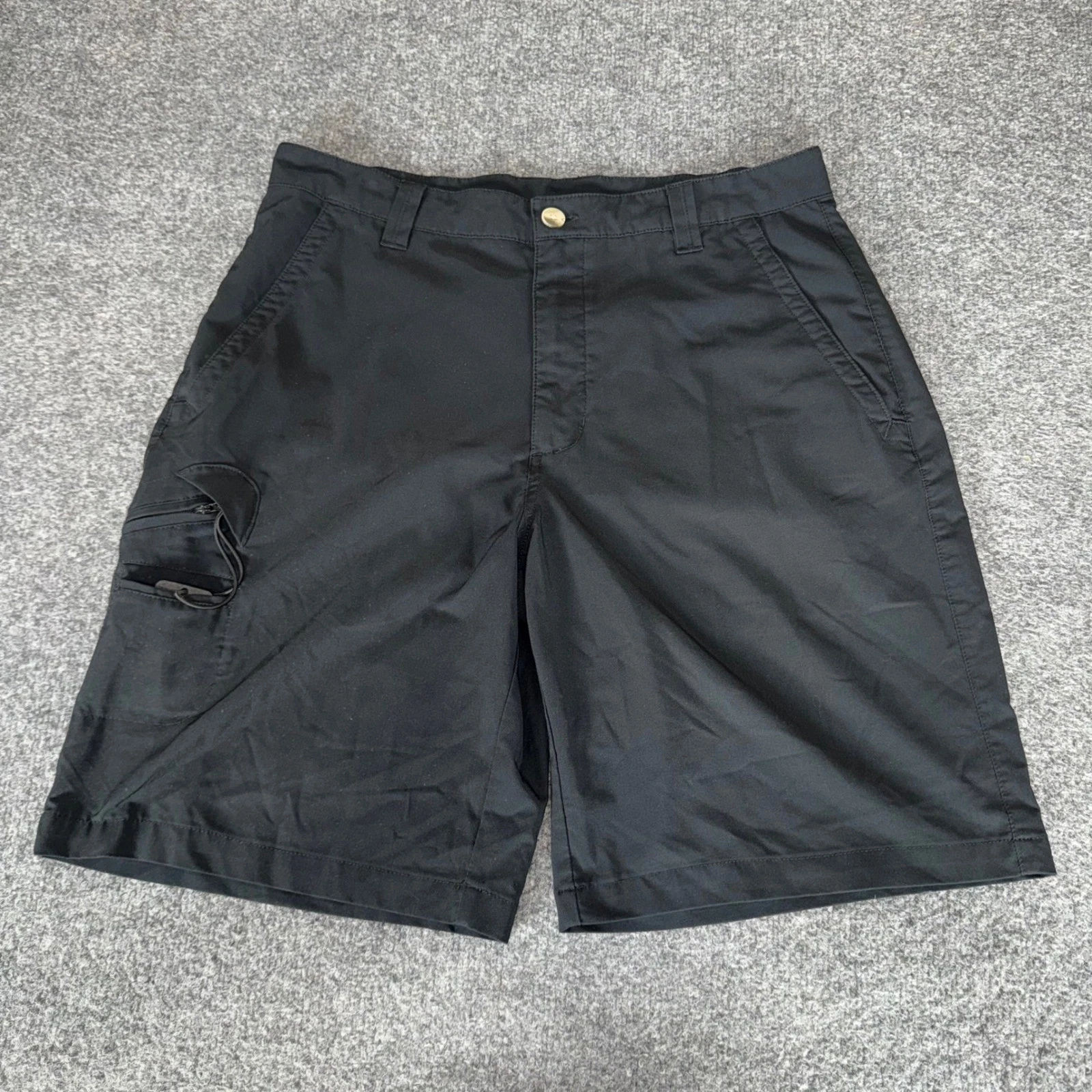 Columbia PFG Mens Black Omni Shield Fishing Shorts 34 Outdoor Stretch Cargo