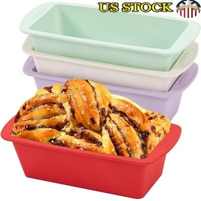 Mini Silicone Bread Loaf Pan Non-Stick Bread Pans Baking Flexible Silicone Molds
