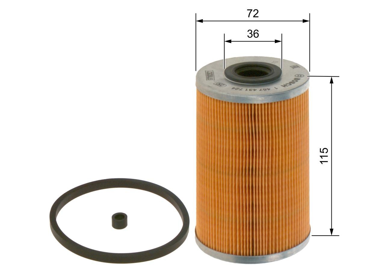 Bosch Fuel-Filter Element 1 457 431 724 for Master III Chassis Cab 10- - Image 63