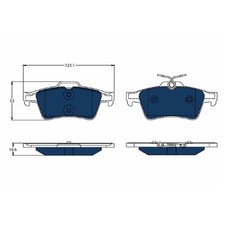 Satz Bremsbeläge Bremsklötze hinten für Peugeot 3008 1 0U 508 8D SW 8E | 2393