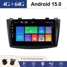 4G+64GB For Mazda 3 2009-2013 Android 15 Stereo Carplay GPS Sat Nav RDS Cam+MIC