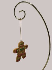 Gingerbread Man Christmas Tree Ornaments Set Of 3 - Handcrafted Holiday Decor