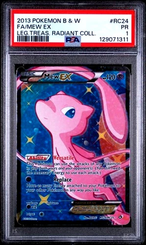 PSA 1 PR POKEMON Mew EX LEGENDARY TREASURES RADIANT COLLECTION RC24 Full Art
