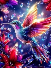 Hummingbird Diamond Art Kits for Adults- 5D Diamond Painting Kits for Adults Beg