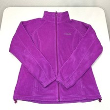 COLUMBIA purple zip up fleece jacket