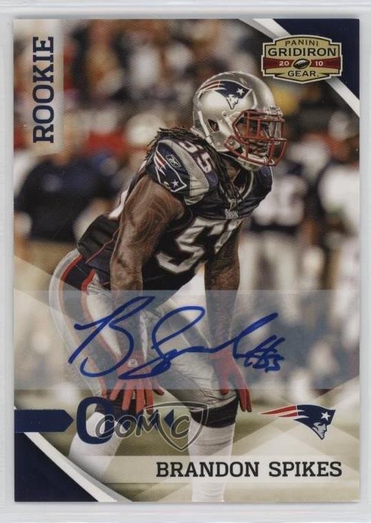 Brandon Spikes Panini Gridiron Gear #159 Platinum Os Autograph