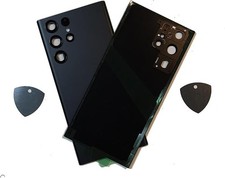 BLACK Back Glass Camera Frame Cover Lens Compatible Samsung Galaxy S22 Ultra