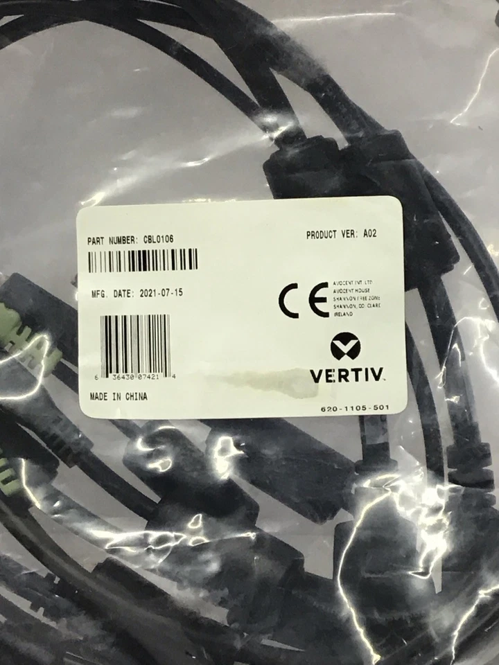 Vertiv KVM Cable 2 DisplayPort 1 USB 1 Audio 6' CBL0106 - Image 2 of 3