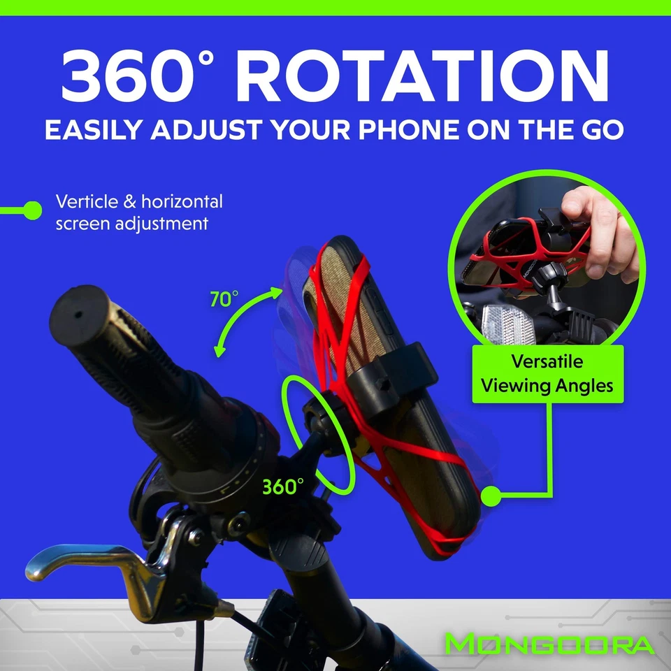 Bike  Motorcycle Phone Mount - GPS Cell Phone Holder for Bicycle Handlebar - ... - Image 4 of 4