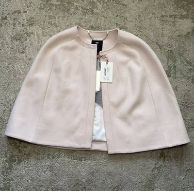 Ted Baker Wool Cashmere Blend Cape Nude Pink Size L New With Tags - Read
