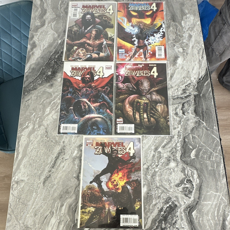 Marvel Comics Marvel Zombies 4 #1-4 Comic Book Lot Set Variant Cover Land