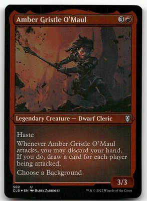 Amber Gristle O'Maul (Foil Etched) #502 (NM) Baldur's Gate CLB Magic MTG