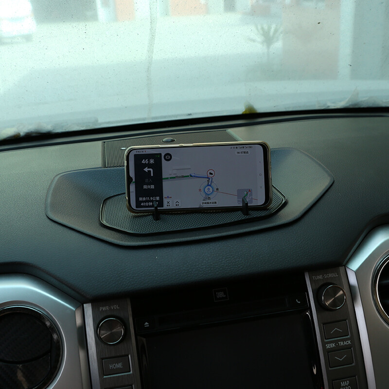 Mobile Phone Mount Holder Console Dash Storage Box Tray for Toyota Tundra 14-21