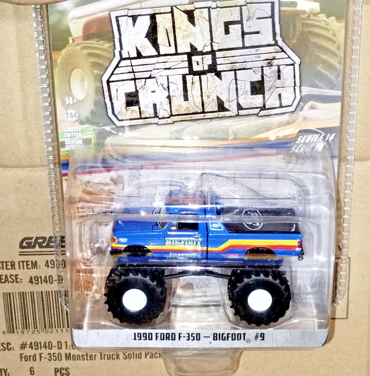 GreenLight *KINGS CRUNCH 14* = BIGFOOT #9 1990 Ford F-250 Monster