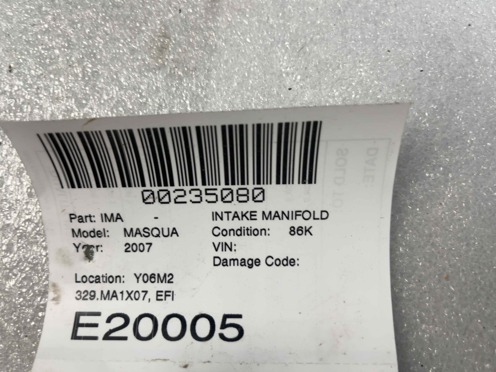 07 MASERATI QUATTROPORT Intake Manifold - OEM