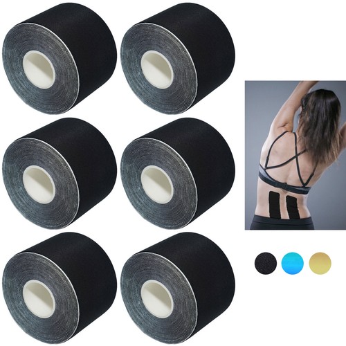 6 Rolls Sports Kinesiology Tape Athletic Adhesive Muscle Therapy Bandage 2yds - Afbeelding 1 van 1