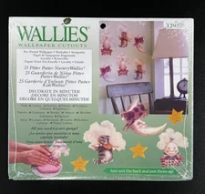 Wallies Wallpaper 25 Cutouts Pitter Patter Nursery Humpty Cow Moon Sealed 12939