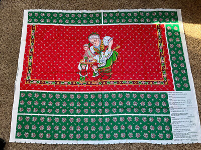 Hostess apron Kit Panel By Cheryl Ann Johnson Apron FABRIC Mrs Claus Gingerbread