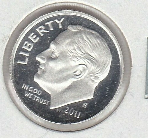 KAPPYSCOINS W6727  2011S SILVER  DEEP MIRROR ULTRA  CAMEO PROOF ROOSEVELT DIME