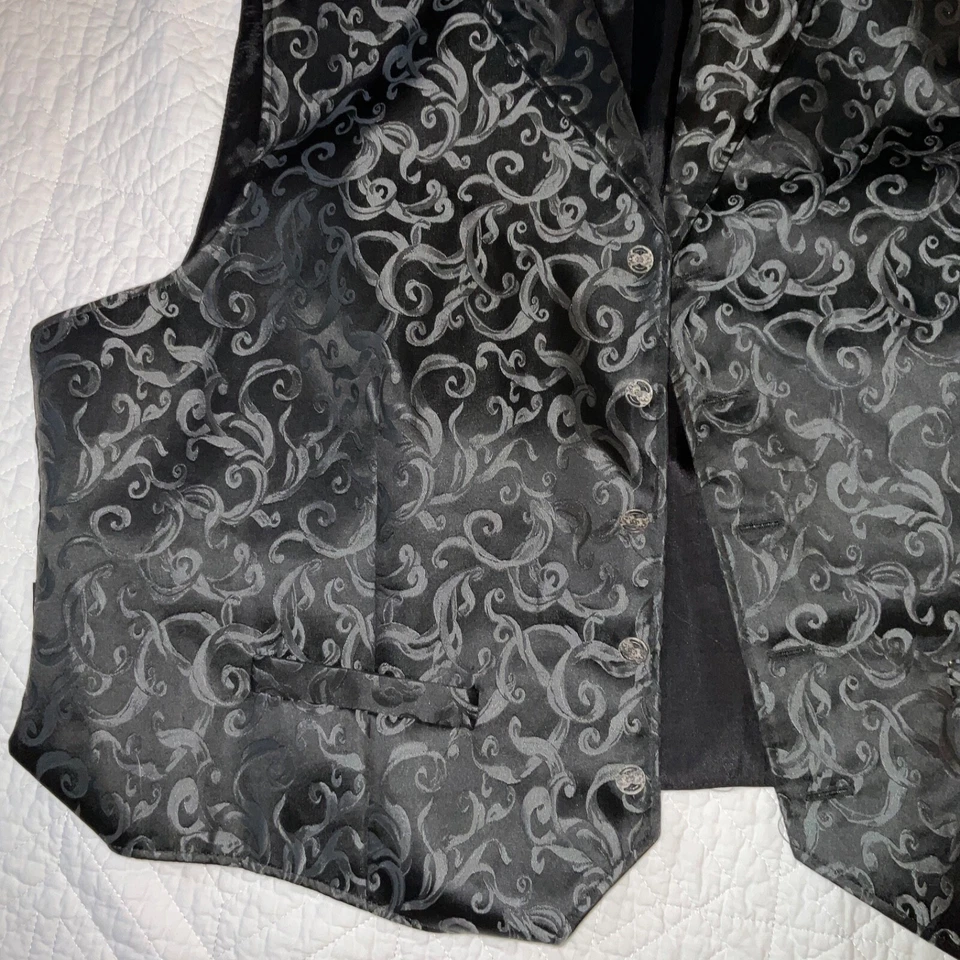 Chaleco WahMaker Frontier para hombre talla 2XL disfraz negro gris jugador occidental Foto 2 de 4