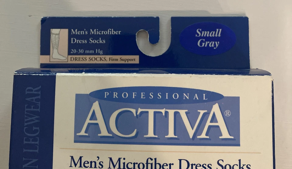 Calcetines de vestir Activa H3403 para hombre de microfibra firmes hasta la rodilla-negros pequeños 20-30 mmHg Foto 4 de 4