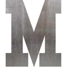 Letter M Steel Cut Out Metal Art Decoration