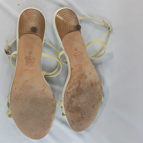Unisa Y2K Pumps Heels Beige Leather Made In Spain Size 7.5 US - Picture 6 of 6