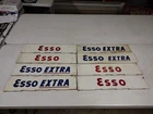 Vintage 25" Gas Station Esso Esso Extra SST Pump Topper Flange Signs Set Of 8