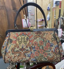 Vintage 1950-60s Mm Morris Moskowitz Floral Tapestry Boho Hippie Purse W/coin