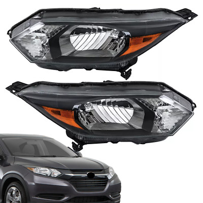 Headlights Assembly Headlamp Halogen Fit 2016 2017 2018 Honda HR-V HRV LH+RH