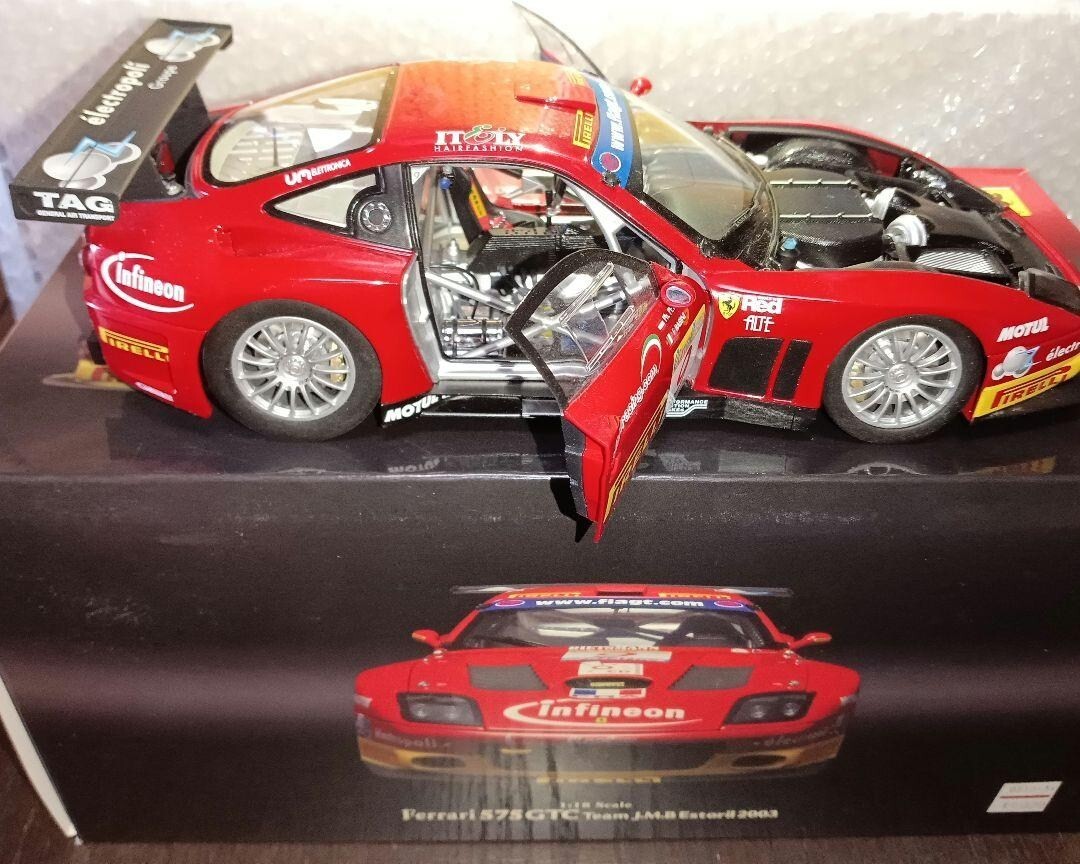 KYOSHO京商1/18Ferrari 575 Team JMB Estoril Kyosho 1:18 Ferrari 575 GTC Team J.M.B #17 FIA GT Donington