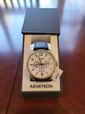 Armitron White Multi Function Dial Men's Watch-20-5217WTGPBK Retail $85!