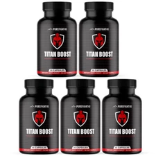 Titan Boost Fuel Your Vitality & Confidence Supplement 90 Capsules - 5 Bottles