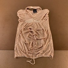 Fashion Nova Women's Size 3X Gold Sequin Cut Out Halter Britt Mini Dress NWT