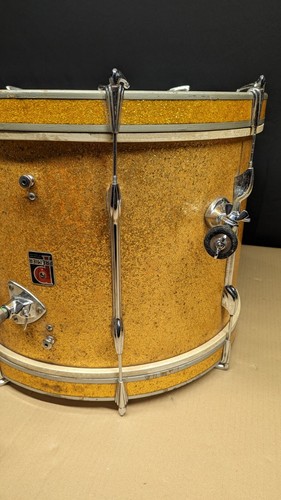 Premier Bass drum Gold Sparkle 1960s 20" - Picture 8 of 10