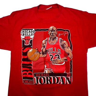 Vtg Michael Jordan Nutmeg Chicago Bulls Mens L NBA Basketball