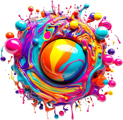 Puzzle-Paint Splashes-1000 Pieces Gradient Colorful Impossible Puzzle for Adult,