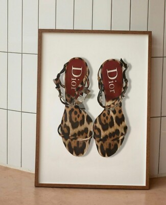 Cheetah print Dior Heels Art Piece wall art home decor Portrait gallery