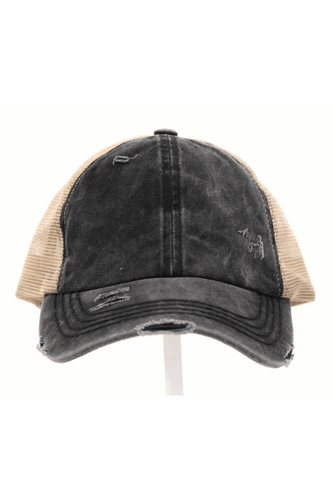 CC BRAND - Criss Cross Ponytail Distressed Ballcaps! - Bild 2 von 21