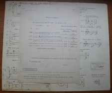 CHEMIN de FER de L'EST 1914 Lot PLANS et FACTURES/CORRESPONDANCES