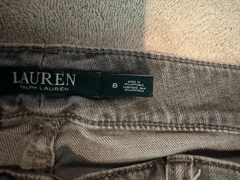 Женские серые вельветовые брюки Lauren Jeans Co. Ralph Lauren размер 8 прямые штанины - Изображение 3 из 4
