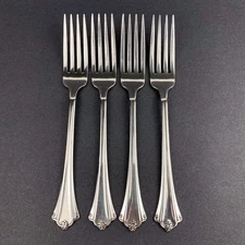 Oneida ANTICIPATION Stainless Steel Dinner Forks Set of Four, Oneida Deluxe USA