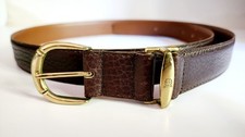 Christian Dior Brown Leather Vintage Belt 228894 in Men's Size 40
