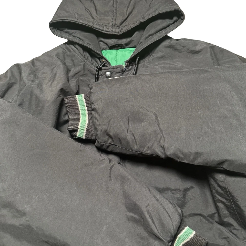 Chaqueta acolchada vintage Starter NFL New York Jets cremallera completa negra verde L Foto 3 de 4