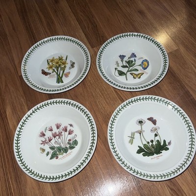 PORTMEIRION Set Of 4 Botanic Garden Rim Soup Bowl 8.5  Susan Williams Ellis