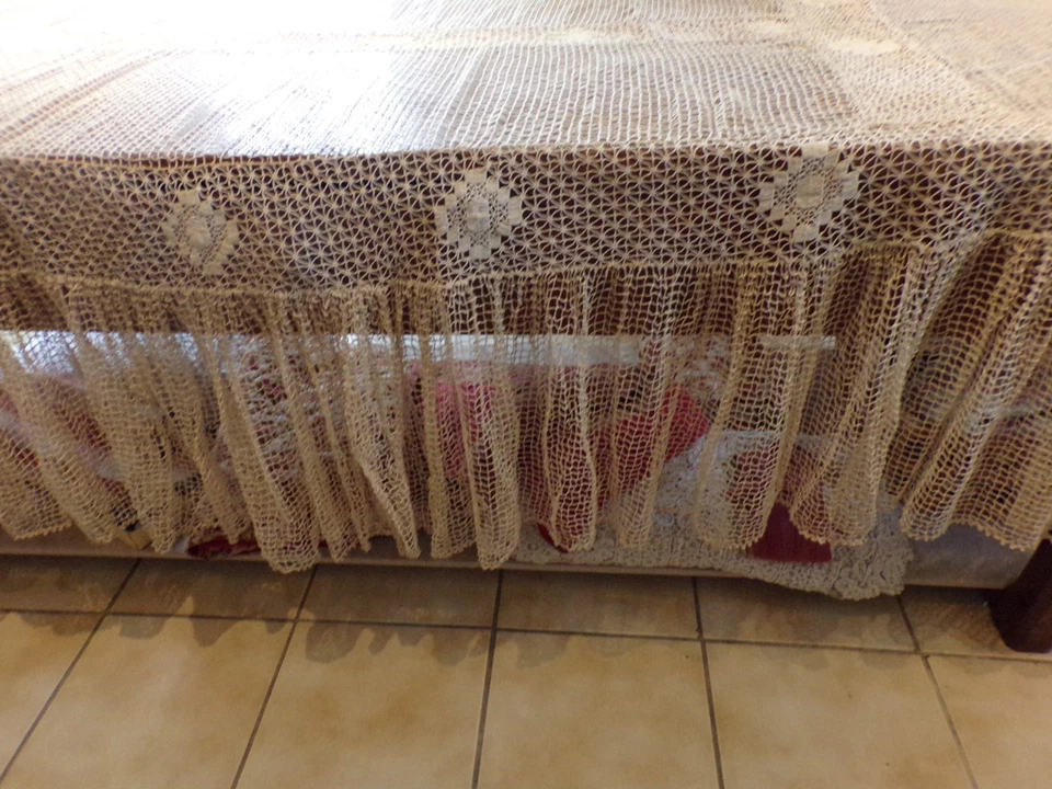 Dessus de lit ancien - En Filet - Photo 2/4