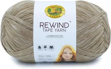 , Bulky Tape Rewind Yarn for Knitting and Crocheting, Willow, 1 Pack