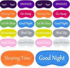 20 Pieces Funny Sleeping Eye Mask Bulk with Adjustable Strap Sleep Blackout Eye