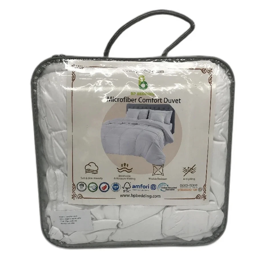 BP Bedding White Microfiber Comforter Duvet Breathable Soft Bedding - image 4 of 4